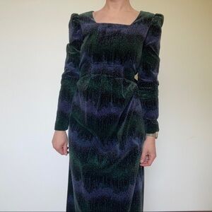 Vintage Velvet Maxi Dress